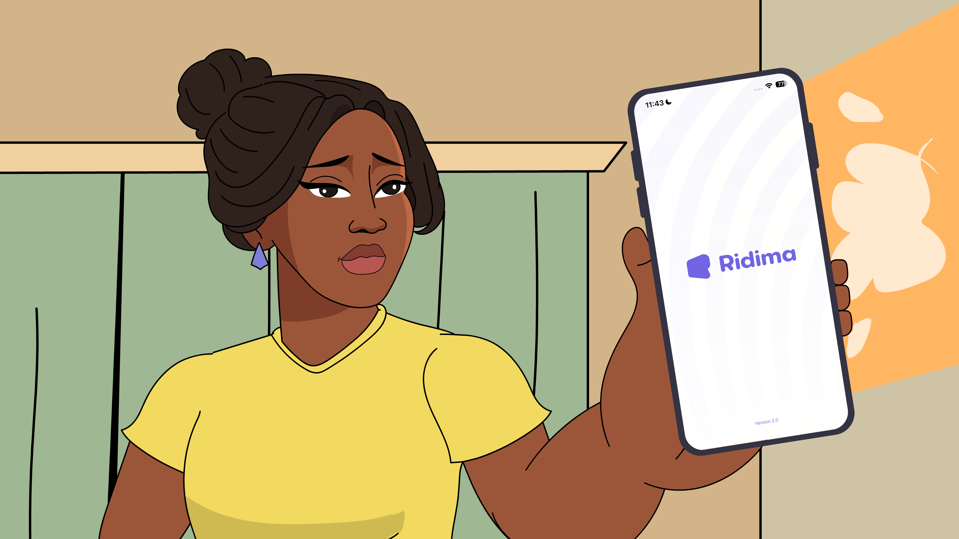 Ridima App Explainer — 2D Character Animation